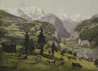 Wengen e la valle di Lauterbrunnen, Oberland Bernese, Svizzera